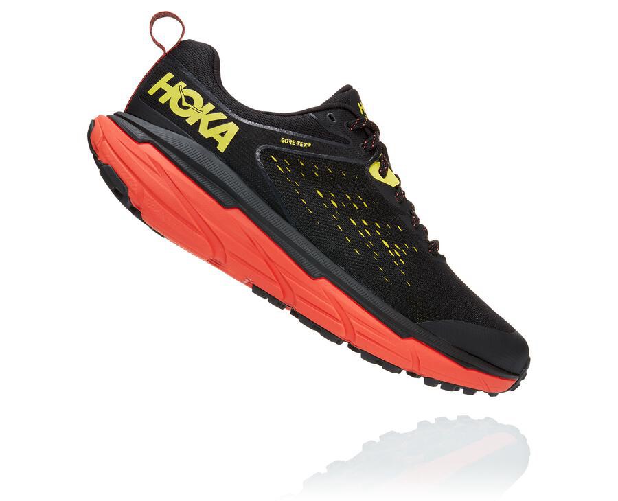 Hoka Australia One One Challenger ATR 6 GORE-TEX - Mens Trail Shoes Black/Red - MDFXQ-9513